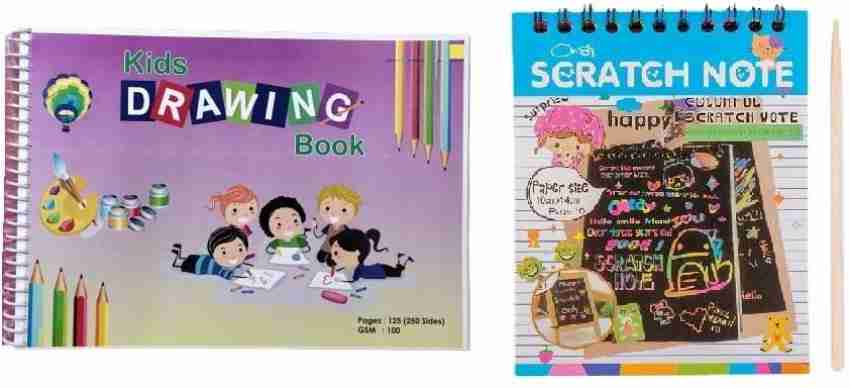 4 Sketch Book Drawing Scribble Pad Doodle Coloring Paper Art Craft Kids 50 Sheet