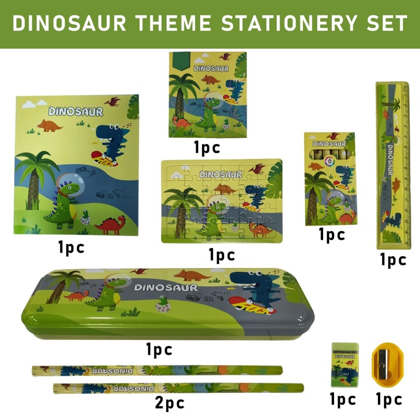 Dinosaurs Theme Fancy Puzzle Take It Apart Erasers for Kids Stationery   VibgyorVibes