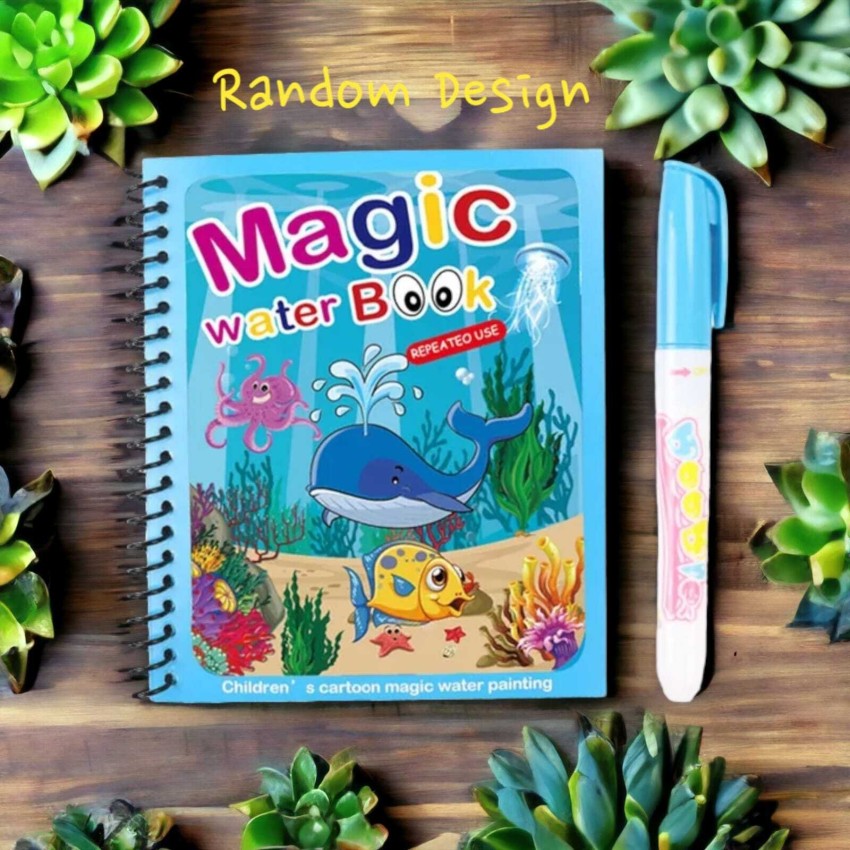 GLUN® Water Magic Book, Magic Doodle Pen, Coloring Doodle Drawing Board  Games for Kids, Educational Book for Growing Kids Pack of 1 Book : N/A:  : Toys & Games