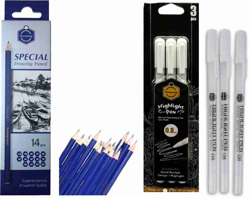 Best Quality 14pcs/set Professional Sketching Graphite Pencils Set