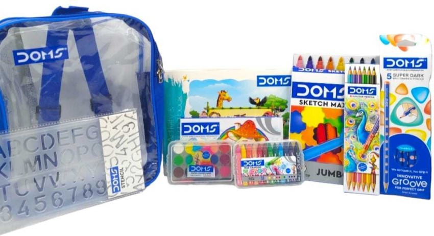 DOMS Sketch Max Non-Toxic Jumbo Sketch Pen Set with Plastic Carry Case (12  Assorted Shades x 2 Set)