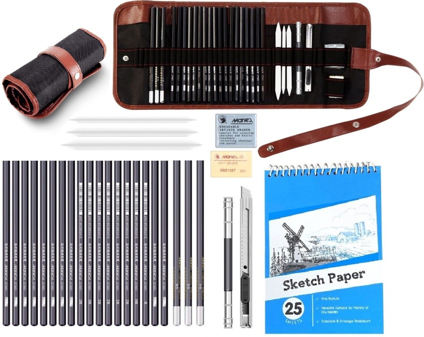 Wynhard 35 Pcs Drawing Pencils for Artist Sketching Tools  Set Sketch Pencil Set - Drawing Pencils for Artist Sketch Pencil Set  Sketching Set for Artist
