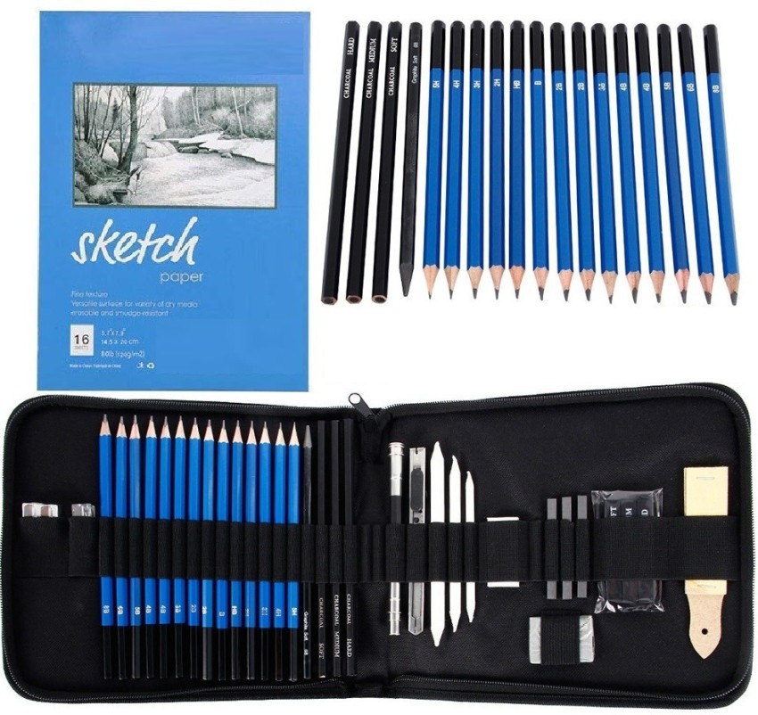 Wynhard 35 Pieces Drawing Kit Art Pencil Set Sketching Kit Professional  Sketch Kit Drawing Pencils for