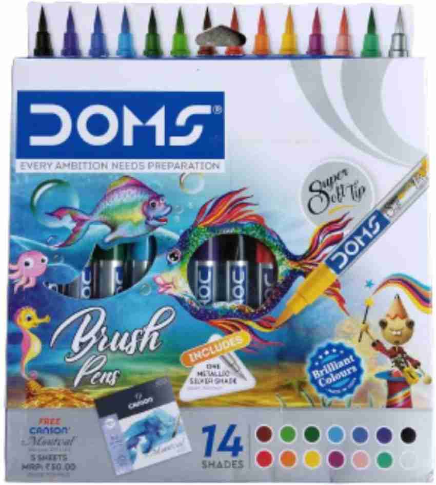 DOMS Brush Pens Set (Set of 26) Best Birthday Gift for Kids  - 26 Brush Pens Set