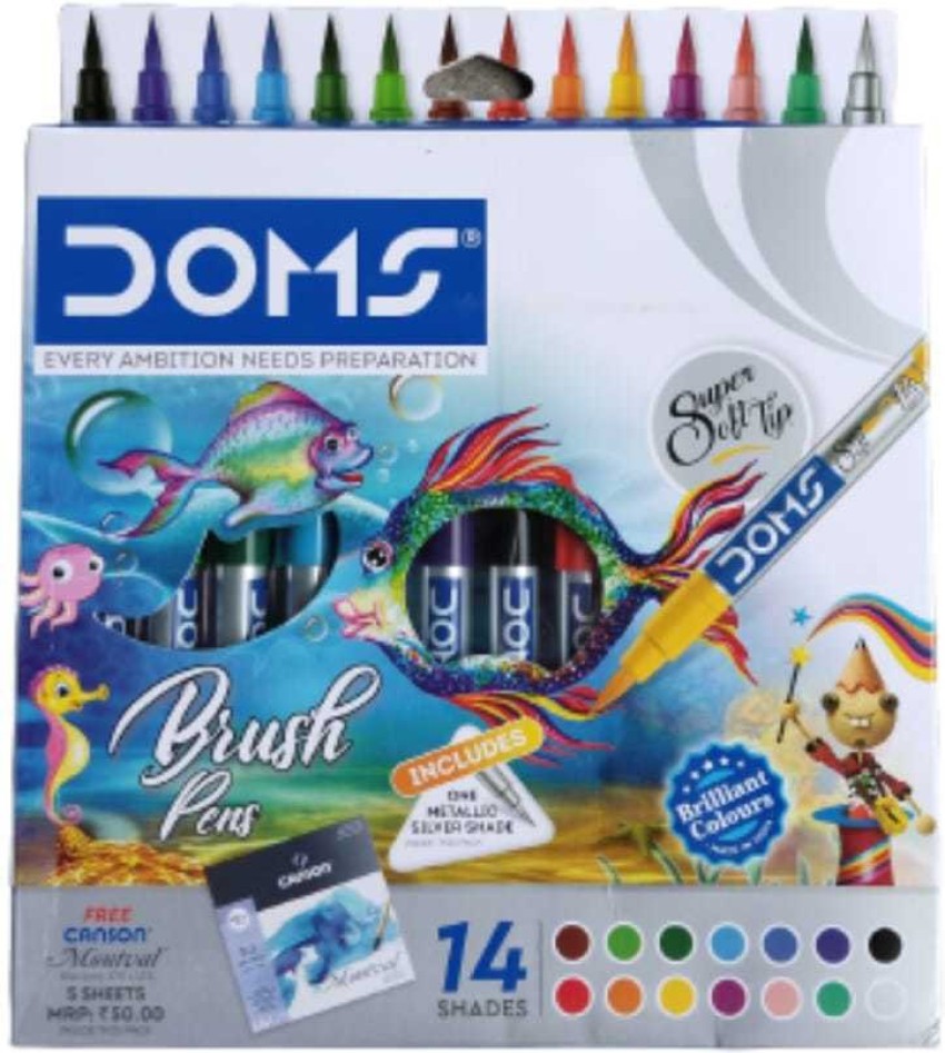 DOMS Brush Pens (14,26) Shades – TheKalamStore