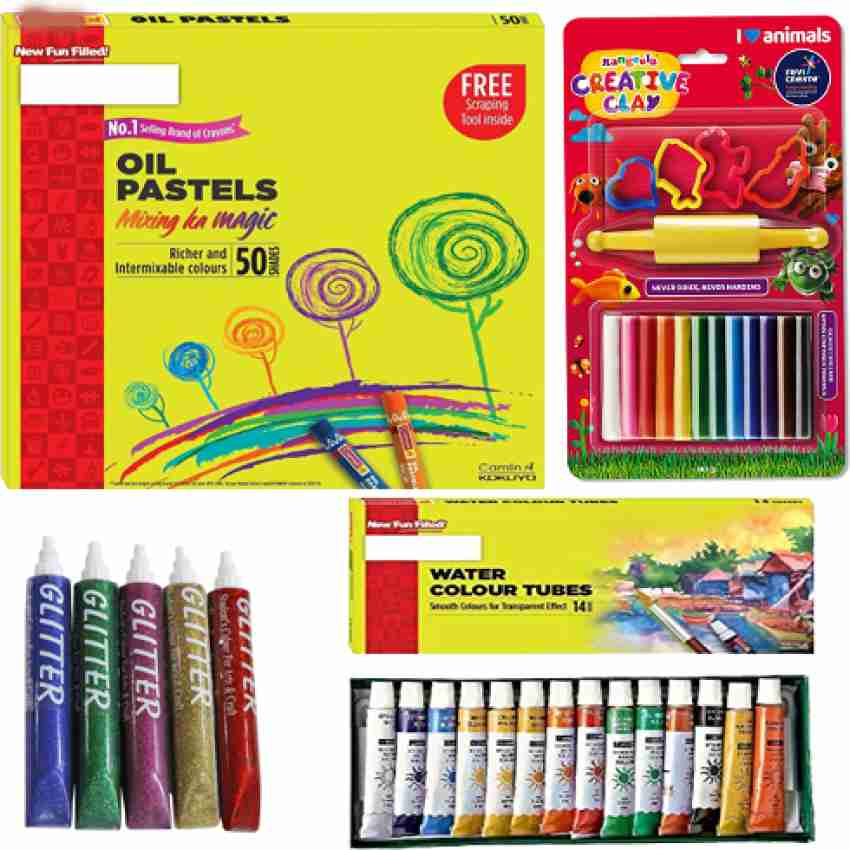 YAKONDA Art Set/Craft Kit/Art&Craft Kit/Oil Pastels/Clay/Glitter  Pen - Art Set/Craft Kit/Art&Craft Kit/Oil Pastels/Clay