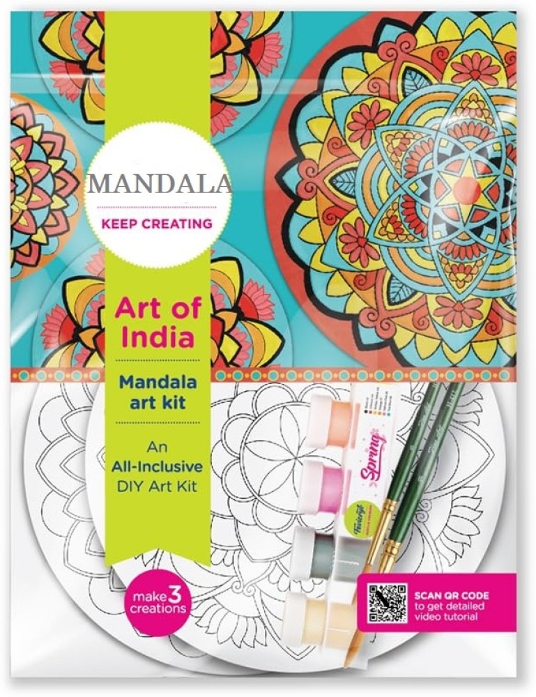 decordial 12 inches Round MDF Lippan Art Materials kit with lippan  art tools - Mandala and Lippan Art