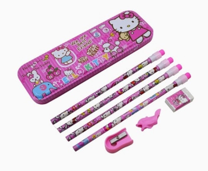 Hello Kitty Assorted Pencil with Rock-paper-scissors Erasers Paper