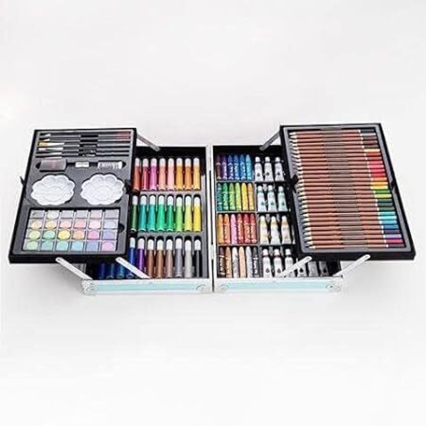 KRISHNA Unicorn Art Drawing and Painting Set with Aluminum  Box for Kids (145Piece) - ART SETS FOR KIDS