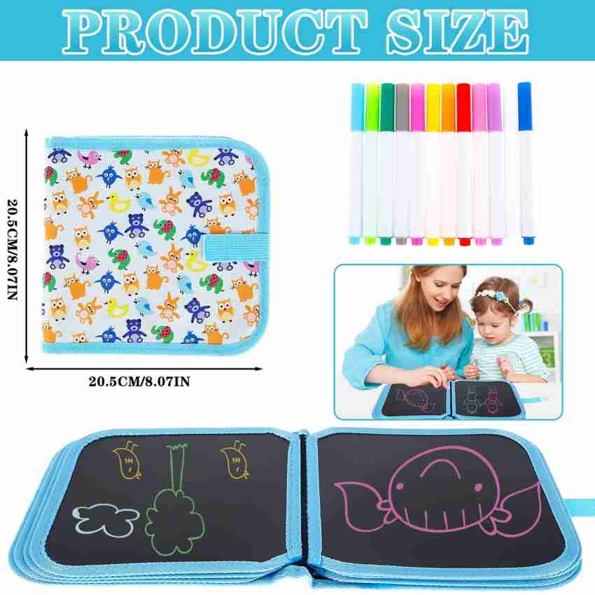 Manogyam Kids Reusable Drawing Book Magic Painting Washable  Erasable Activity Book - DRAWING BOARD