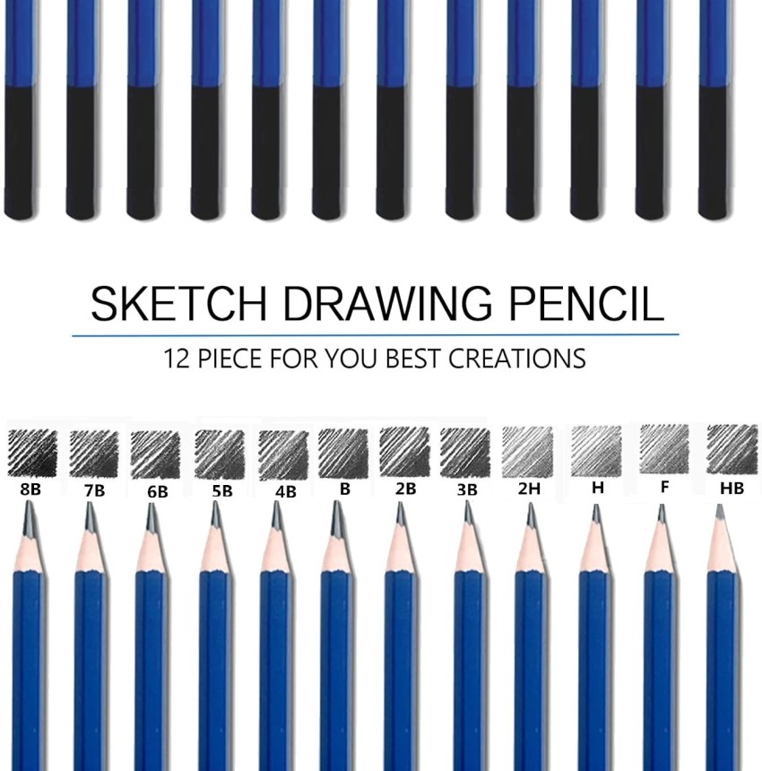 Corslet 12 Pcs Charcoal Pencils for Drawing