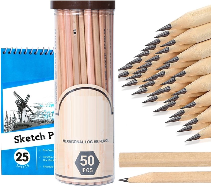 Corslet 50 Pc HB Pencils Sketch Pencil Set for
