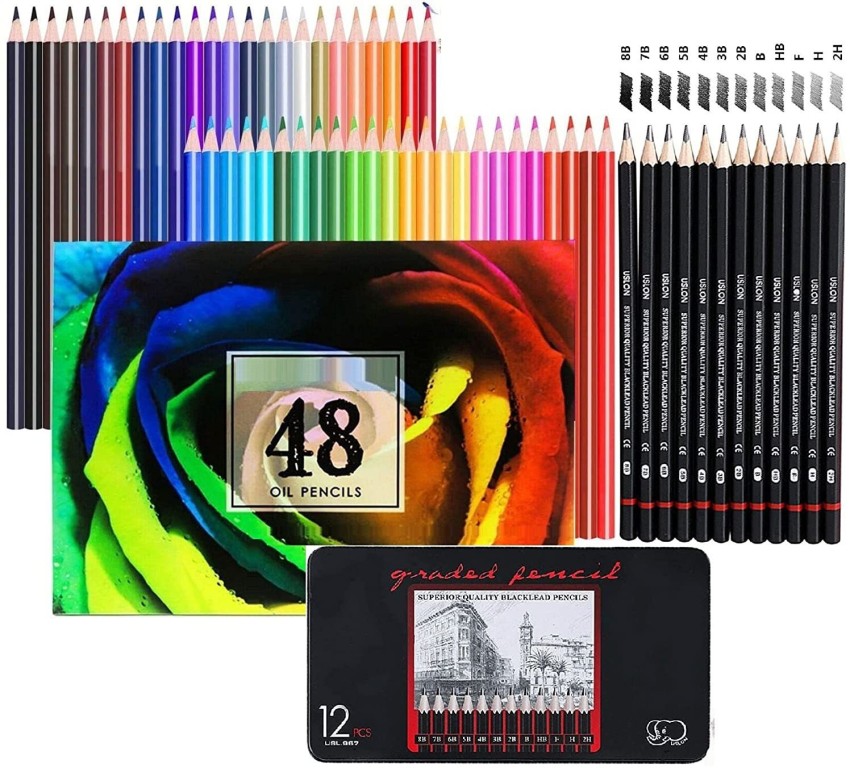 Corslet 155 Pc Drawing Kit 12 Sketch Pencils Set