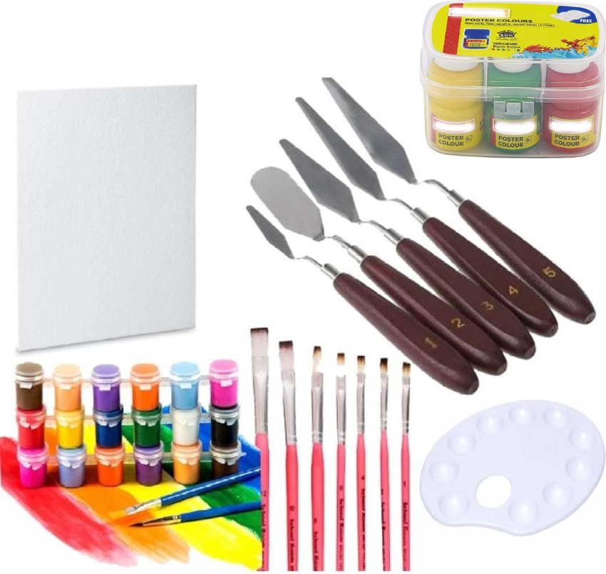 YAKONDA Art Set Gift For Kids/canvas painting bord kit/best  for gift/poster colour set - Water Color