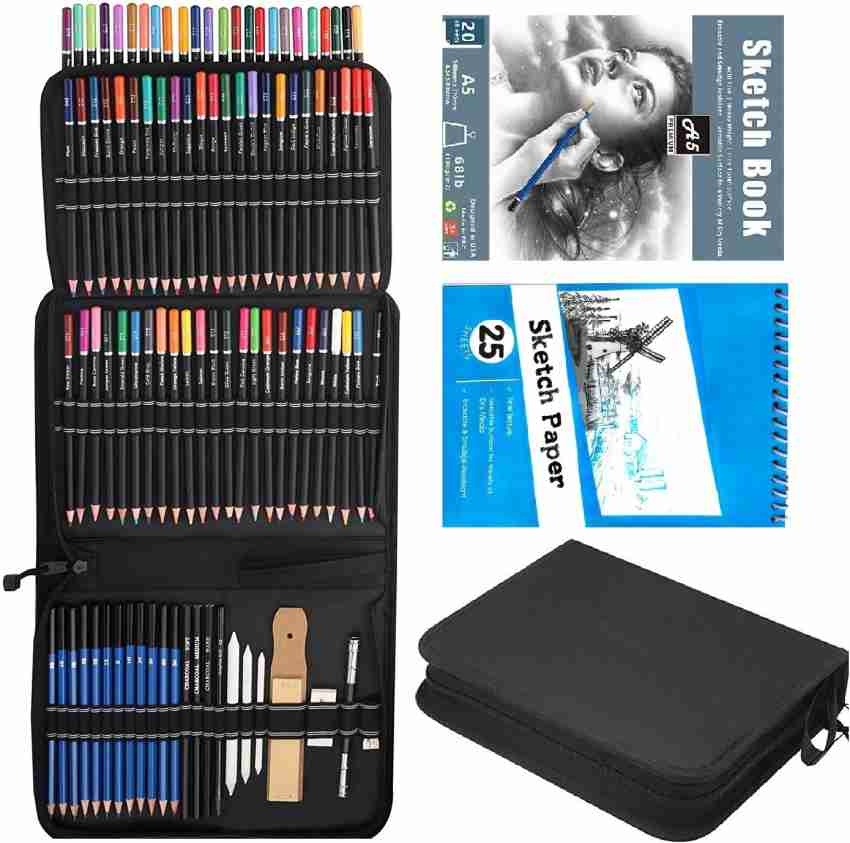 Corslet 72 Pc Drawing and Sketching Colored Pencils Art  Pencils For Artists Pencil Set - Drawing Pencils and Sketch Kit