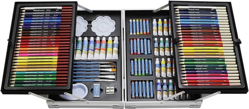 145-Piece Art Supplies Set for Kids, 2 Layers Drawing Supplies for