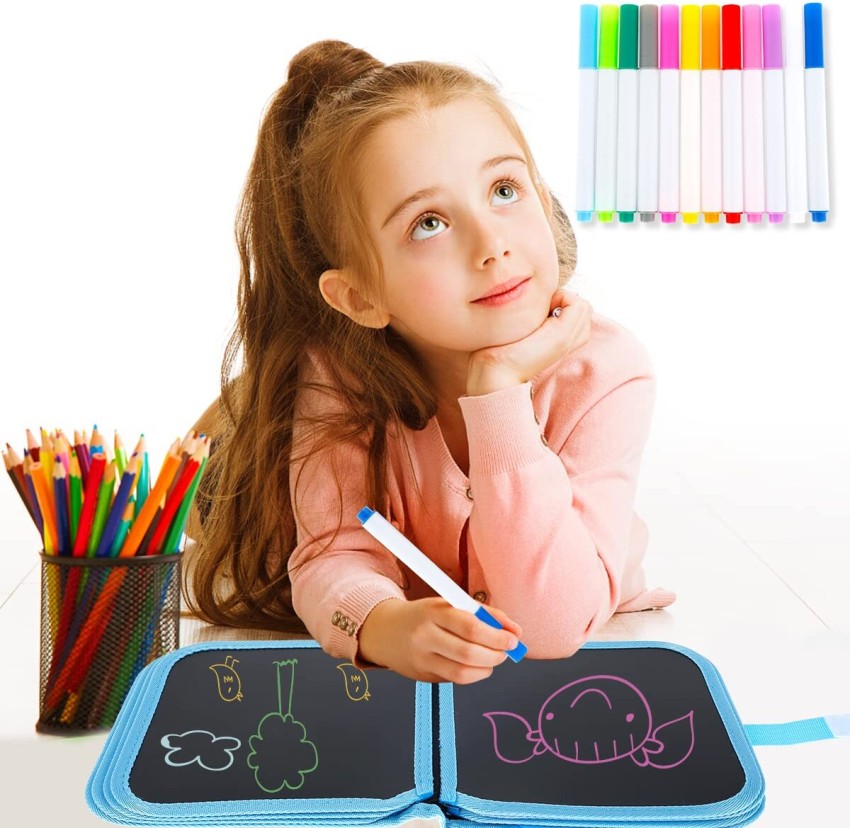 Manogyam Kids Reusable Drawing Book Magic Painting Washable  Erasable Activity Book - DRAWING BOARD