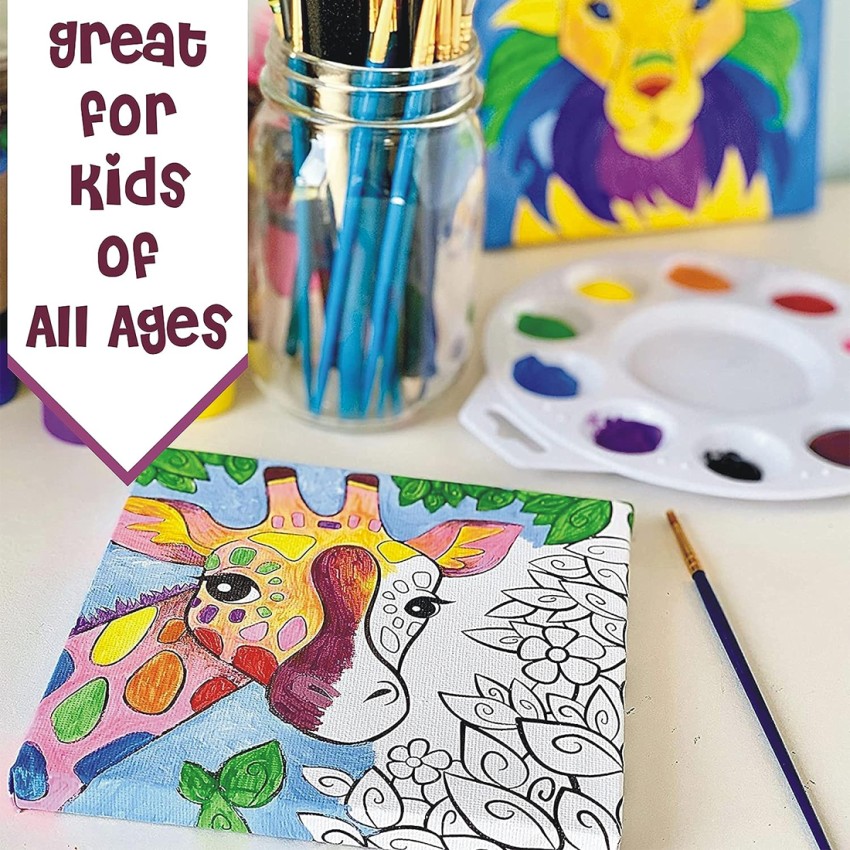 Kids Painting Set, Dinosaurs  Painting for kids, Kids canvas, Paint kit