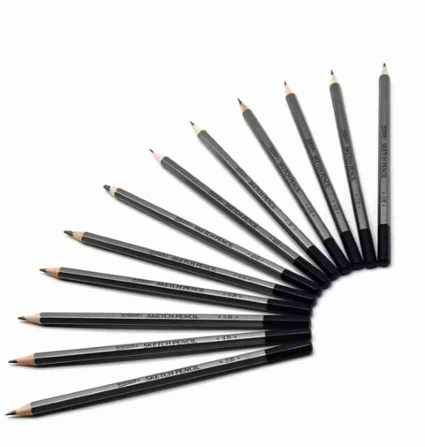ChiggiWiggi 6 Artline Pencil Drawing Set With 6 Blending/Smudging Stumps  Set, 1 Kneadable Art Eraser