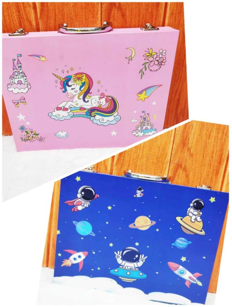 Priceless Deals Unicorn Briefcase Art Kit for Kids