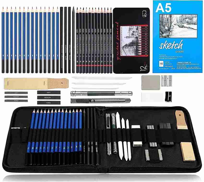 Soucolor 71 Piece Drawing Pencil Artist Kit Art