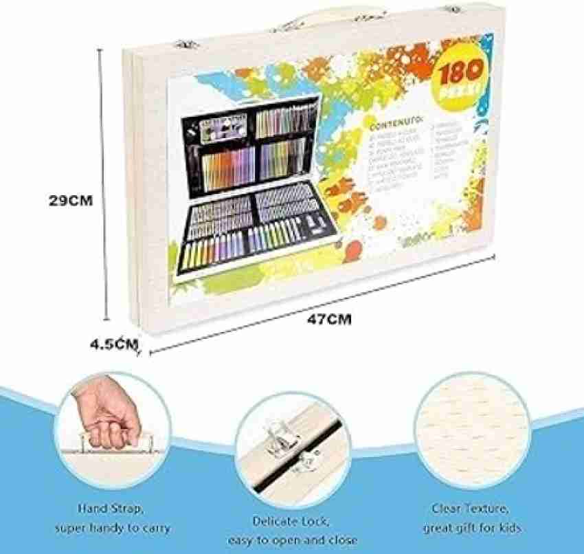 GLOWENTERPRISE 145 Pcs Deluxe Art Supplies Kit in Portable  Case Painting & Drawing Set for Kids - Drawing Art Kit