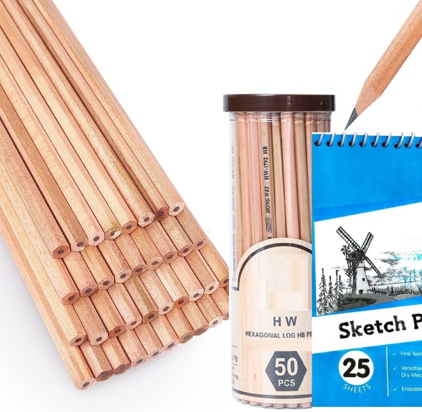 Corslet 50 Pc HB Pencils Sketch Pencil Set for