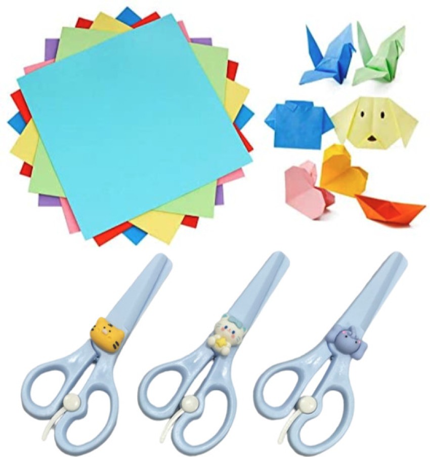 6 Pack Of Cute Plastic Design Safety Art Scissors Creative Crafts