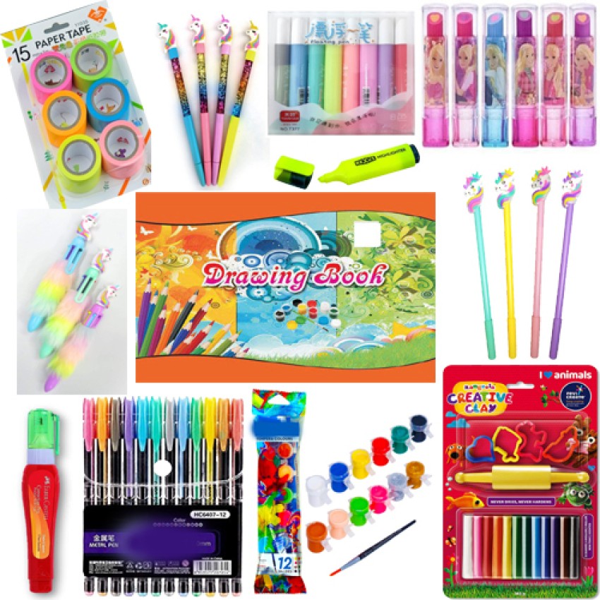 Hobby Art Set for Kids, Drawing Kit, Stationery Kit