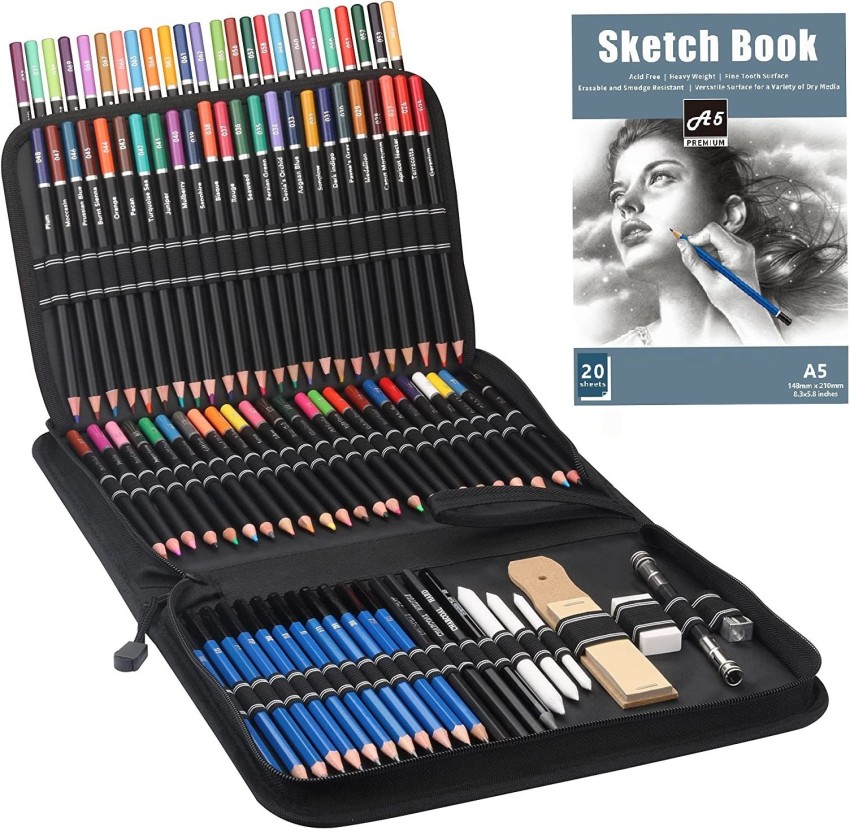 Flipkart.com | REHTRAD 34 Pieces Drawing Pencils and Sketch Kit,Professional  Sketch Pencils Set Includes Graphite Pencils and Sketch Book - Sketching  pen Kit