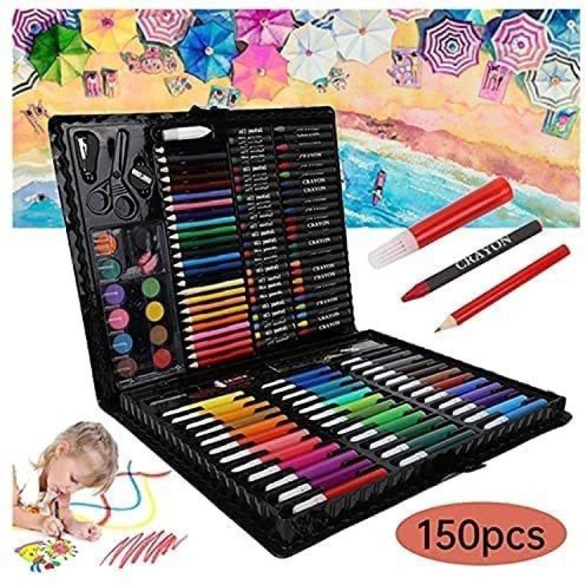 150-Piece Ultra Smart Art Case Crayons Markers Multi Colored Pencils  Drawing Set