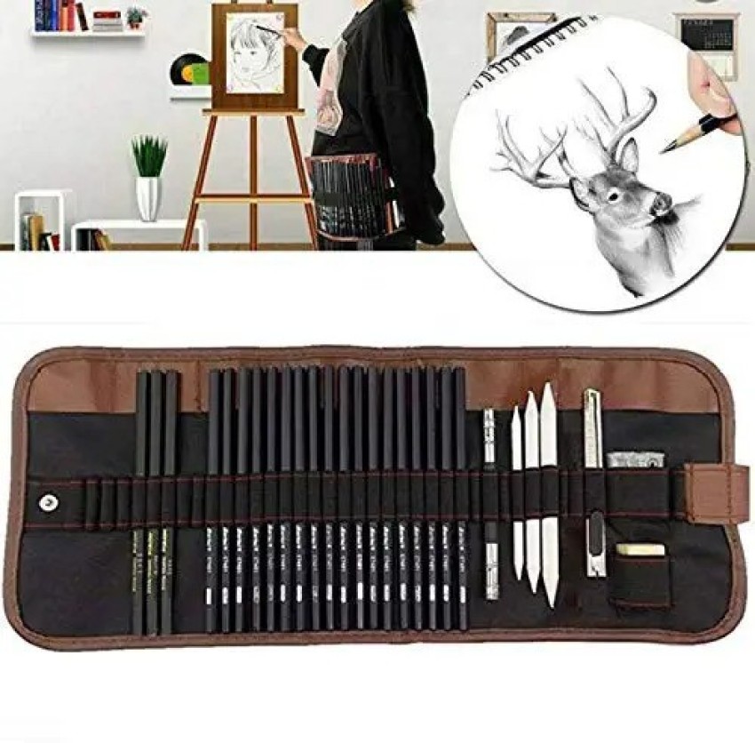 29 Pcs Professional Drawing Pencil Kit Set Sketch Pencil Set