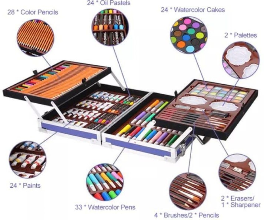 Buy Color More 93 Piece Professional Art set,Drawing kit,Colored