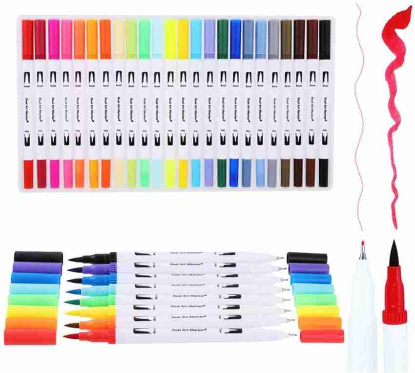 MoHern Markers for Adult Coloring, Dual Brush Markers Sets, 24pcs Colored Pens, Art Supplies for Kids, Size: 12 x 6.81 x 0.59, Black