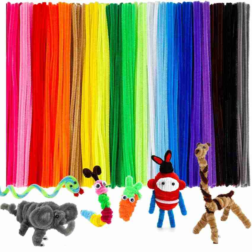 150 Pieces White Pipe Cleaners Pipe Cleaners Chenille Stem Craft Pipe Cleaners Art Pipe Cleaners Pipe Cleaners Bulk for Creative Home Arts and CR