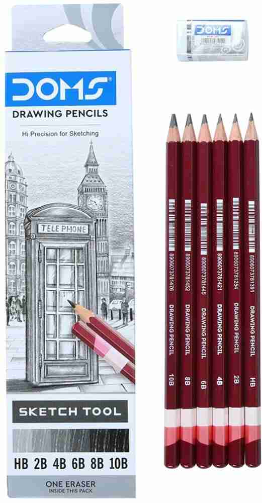 DOMS Drawing & Sketching 2H Pencil Price in India - Buy DOMS Drawing &  Sketching 2H Pencil online at