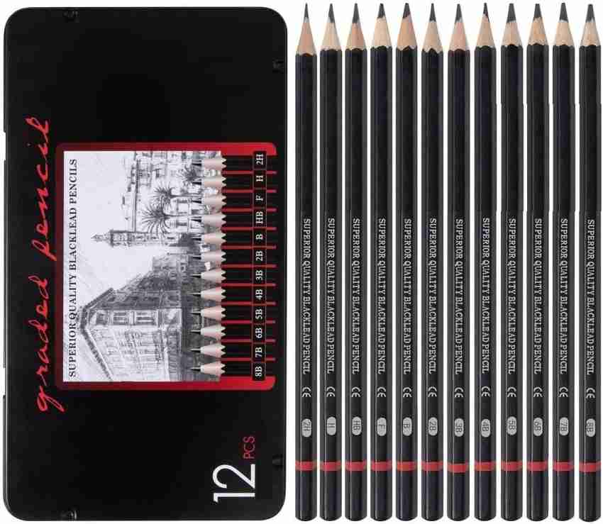 Sketch Pencils Set with Sketchbook 41-Piece Professional Drawing