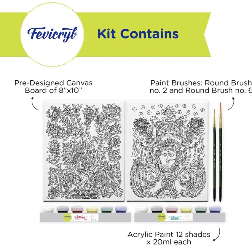 decordial Krishna lippan art materials DiY kit with 8  2  Round MDF board - Mandala and Lippan Art