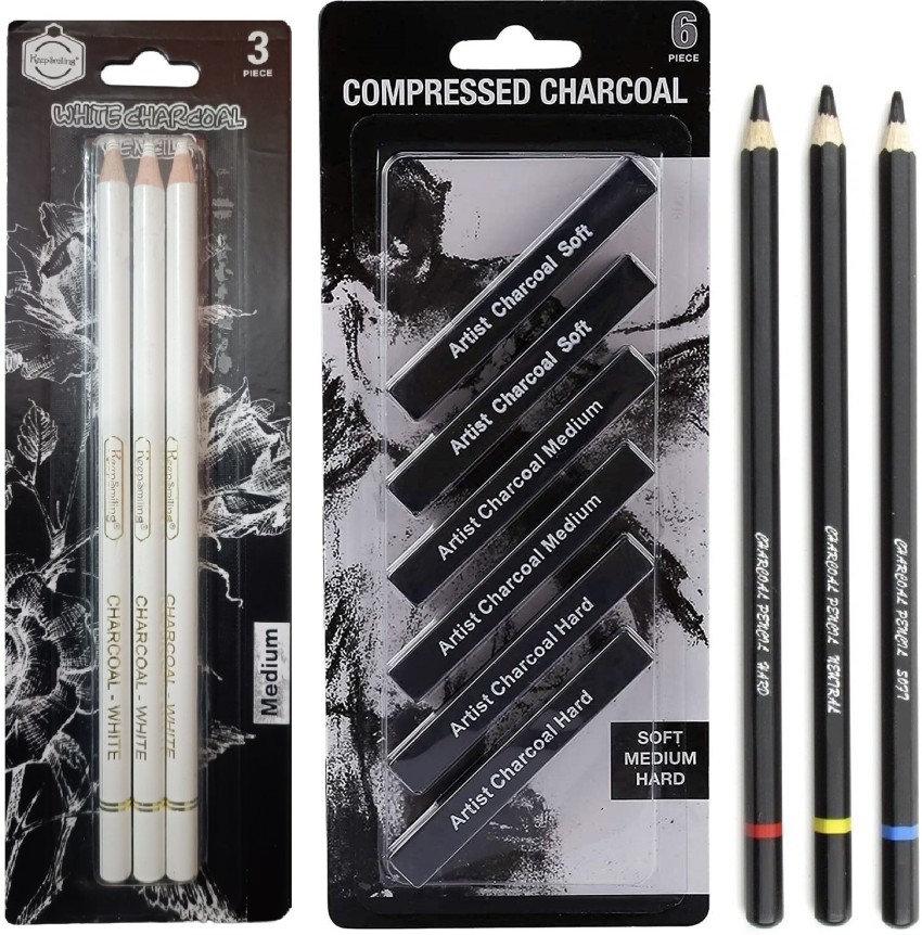 Charcoal White Pencils