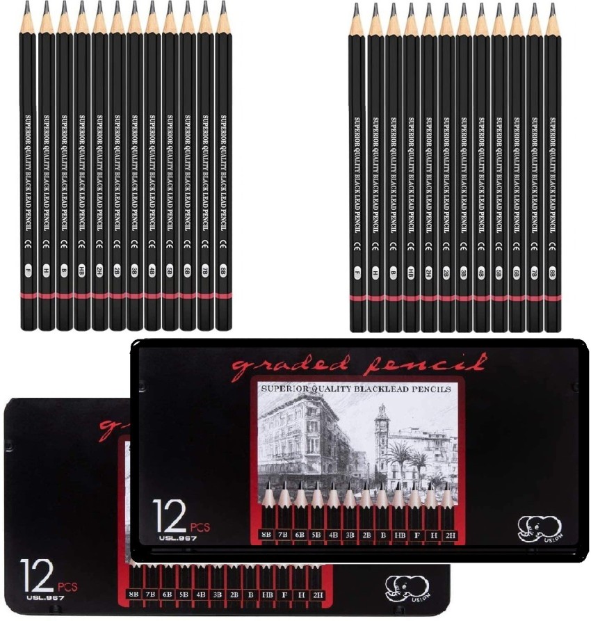 Professional 15-Piece Sketch Pencil Set, Graphite Pencils, Art Pencils,  Drawing