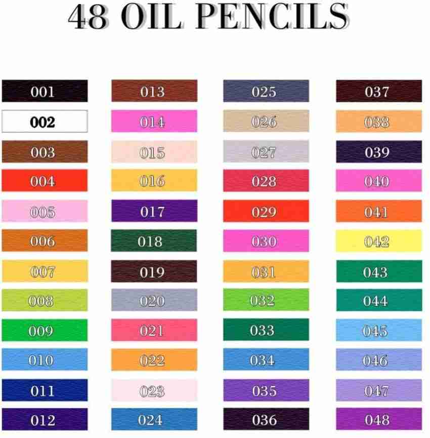 Corslet 48 Pcs Colour Pencil Set of Shades Color Oil Pencil Drawing Pencils  for Artists - Price History