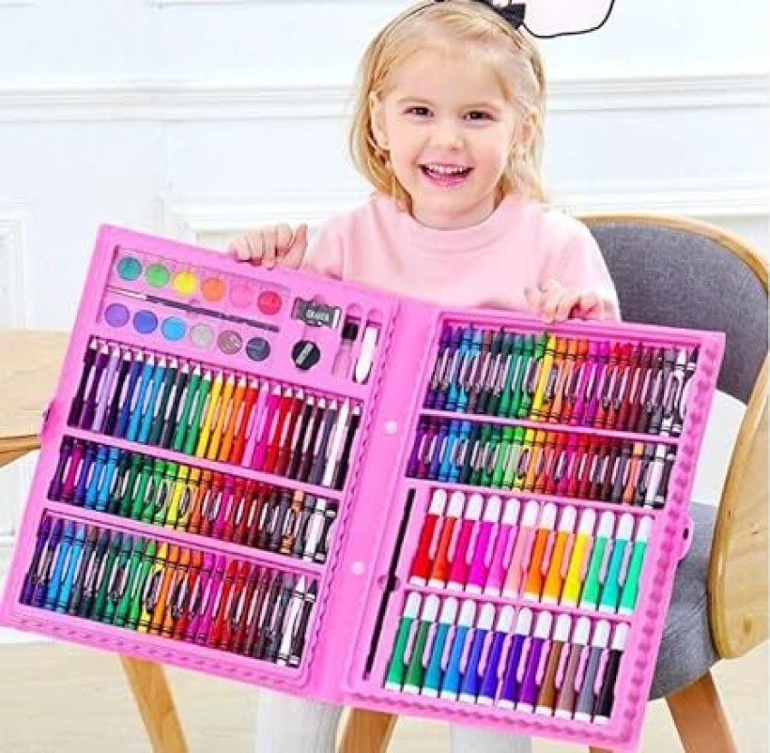 208 Pcs Kids Painting Pen Set Crayon Kids Drawing Art Set Colour Pencil  Water Colour Set Pensil Warna