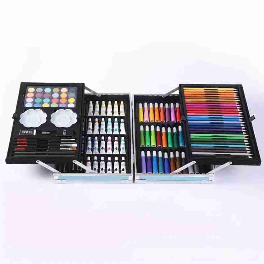 Art Set with Aluminium Folding Case for Kids - 145 Piece Set