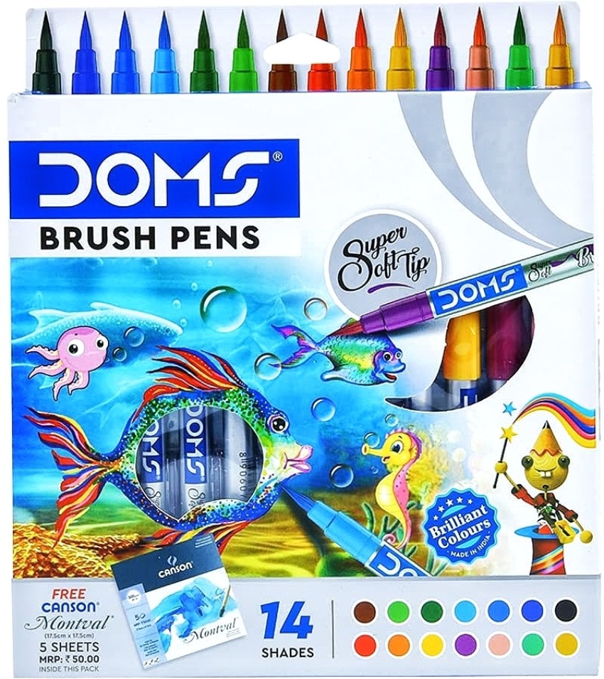 DOMS Aqua (12,24) Colour Sketch Pens – TheKalamStore