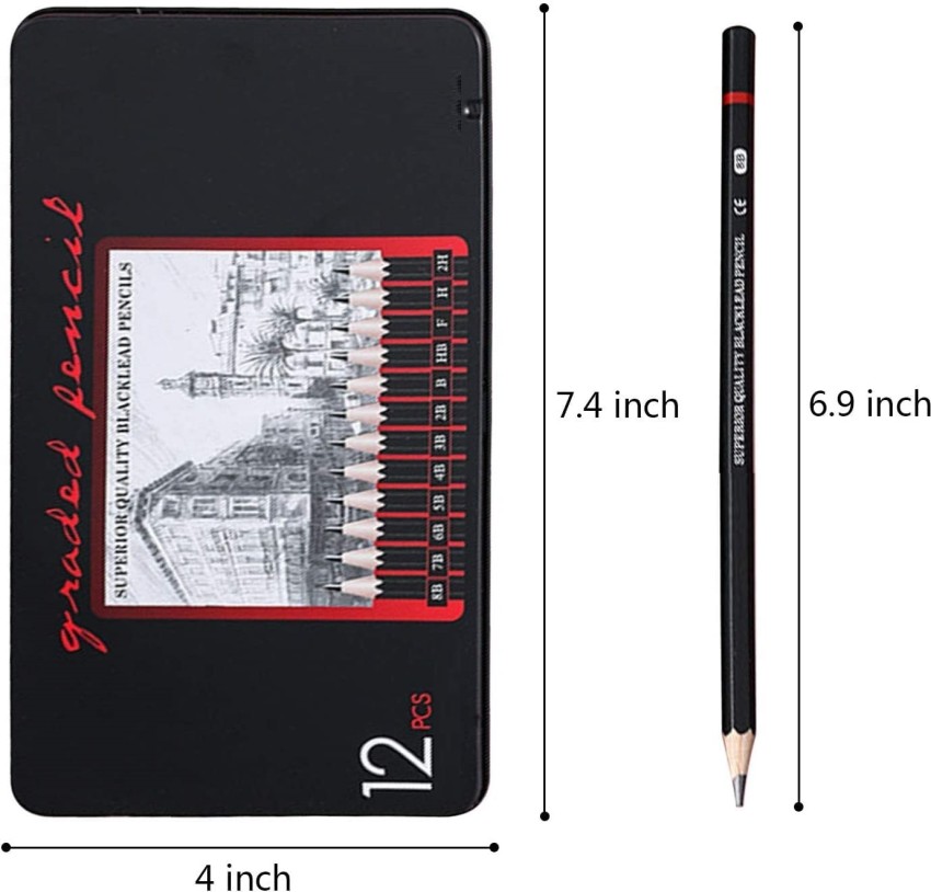 Sketch Pencil Set Price in India, Shading Pencil Set Price, Shading Pencil  Price – SCOOBOO