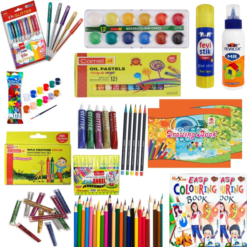 YAKONDA Art Set/Artists Sketching Drawing Materials Craft  Supplies Return Gift - Art Set/Art&Craft Set/Art And Craft Kit