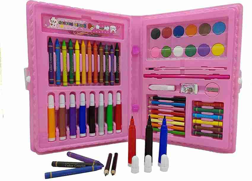 66pcs Kids Art Supplies Portable Painting & Drawing Art Kit For