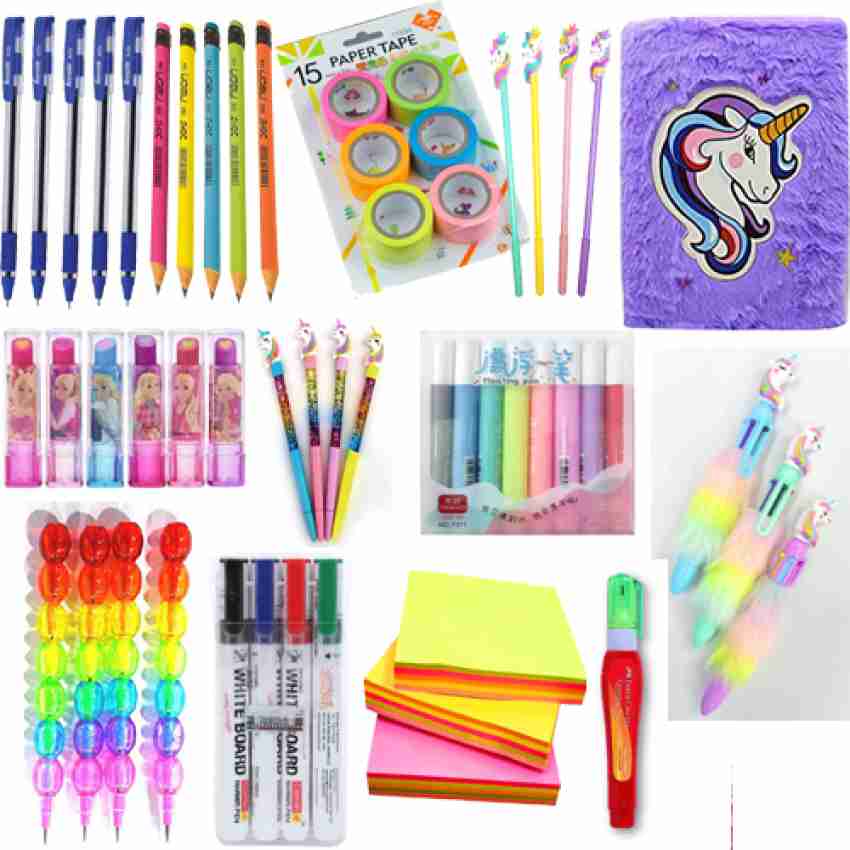 YAKONDA Big Pouch/Unicon Pen/Moti Pencil/Rubber set School  Kit Student&Kids School - School Kit Student&Kids School/Home  Project/Stationery Kit