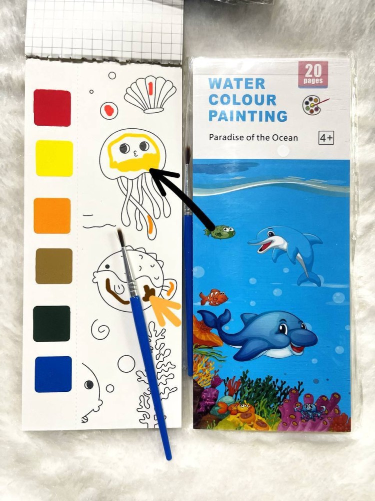 Watercolor Painting Books for Beginners, Pocket 20 Pages Book with