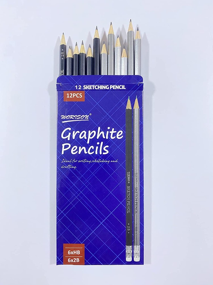 Angel Bear 35 Pieces Professional Drawing Pencils And Sketch Kit